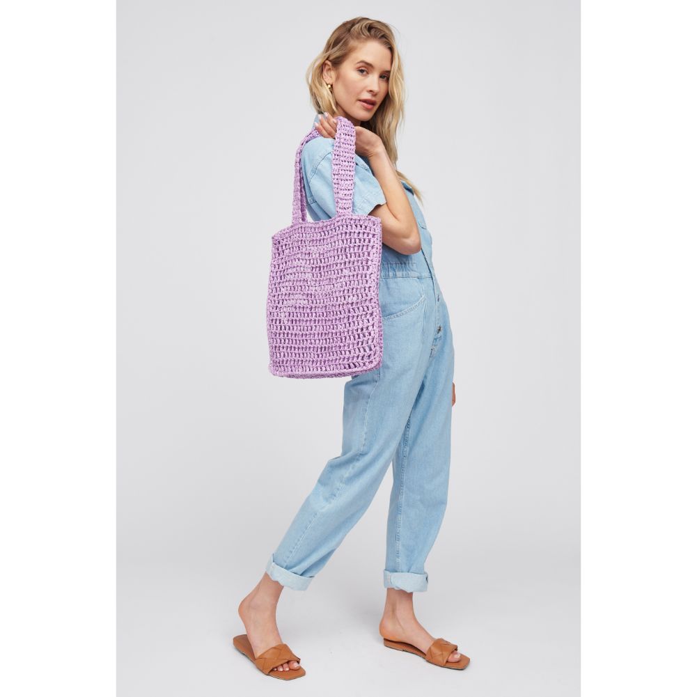 Woman wearing Lilac Urban Expressions Bouvet Tote 818209017008 View 3 | Lilac