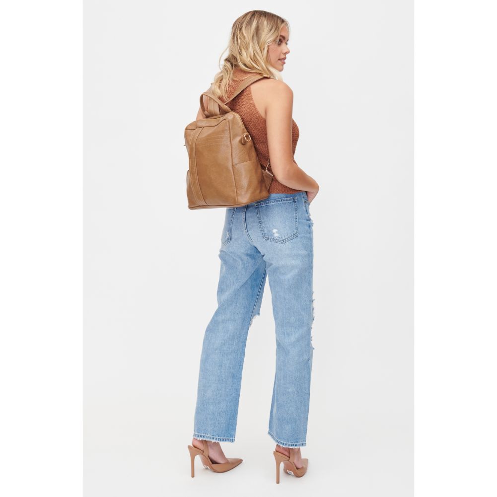 Woman wearing Camel Urban Expressions Everett Backpack 818209010252 View 2 | Camel