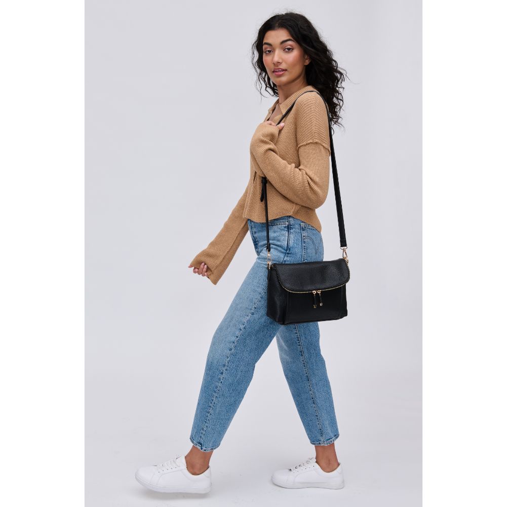 Woman wearing Black Urban Expressions Iris Crossbody 840611116017 View 2 | Black