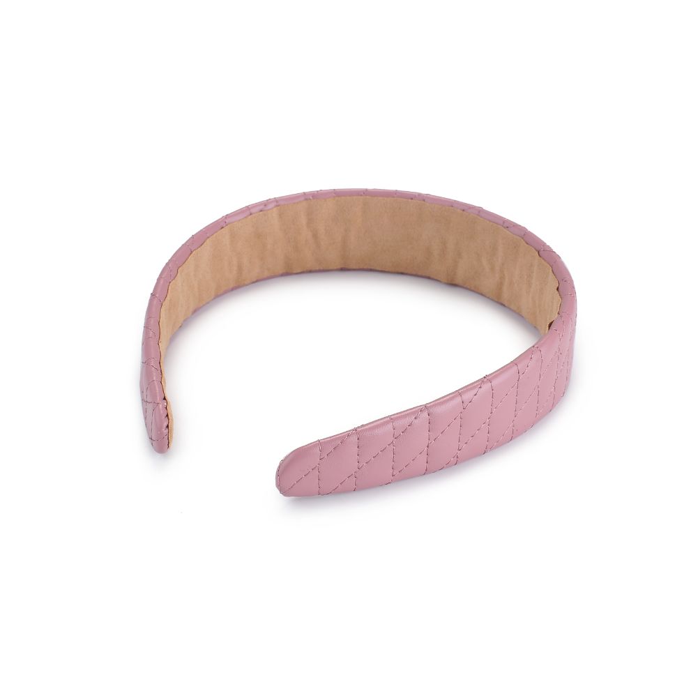 Product Image of Urban Expressions Quilted Vegan Leather Headband Headband 818209014199 View 7 | Pink