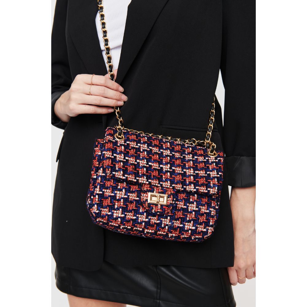 Woman wearing Red Multi Urban Expressions Alexina Crossbody 840611103093 View 4 | Red Multi