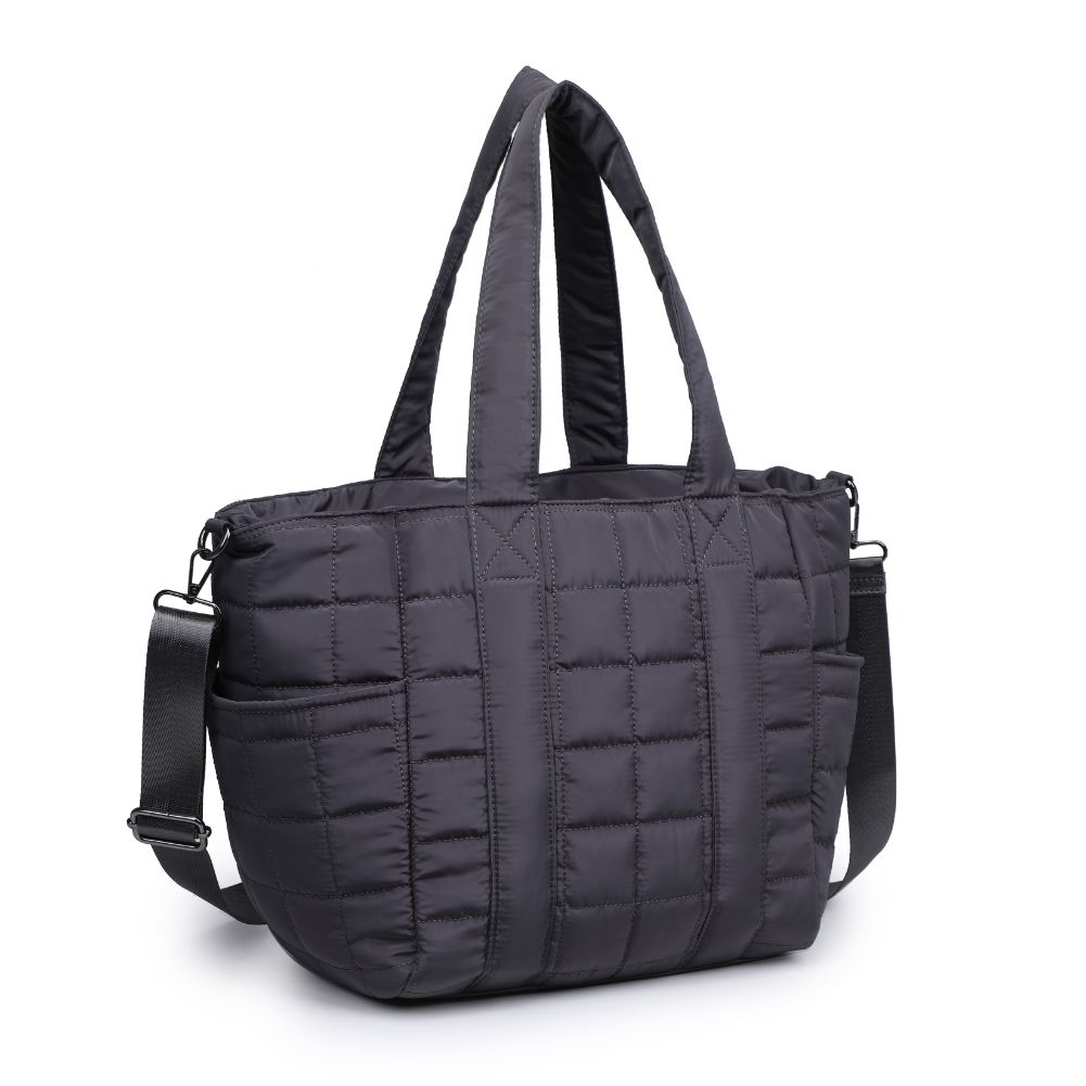 Product Image of Urban Expressions August - Quilted Nylon Tote 840611114464 View 6 | Carbon