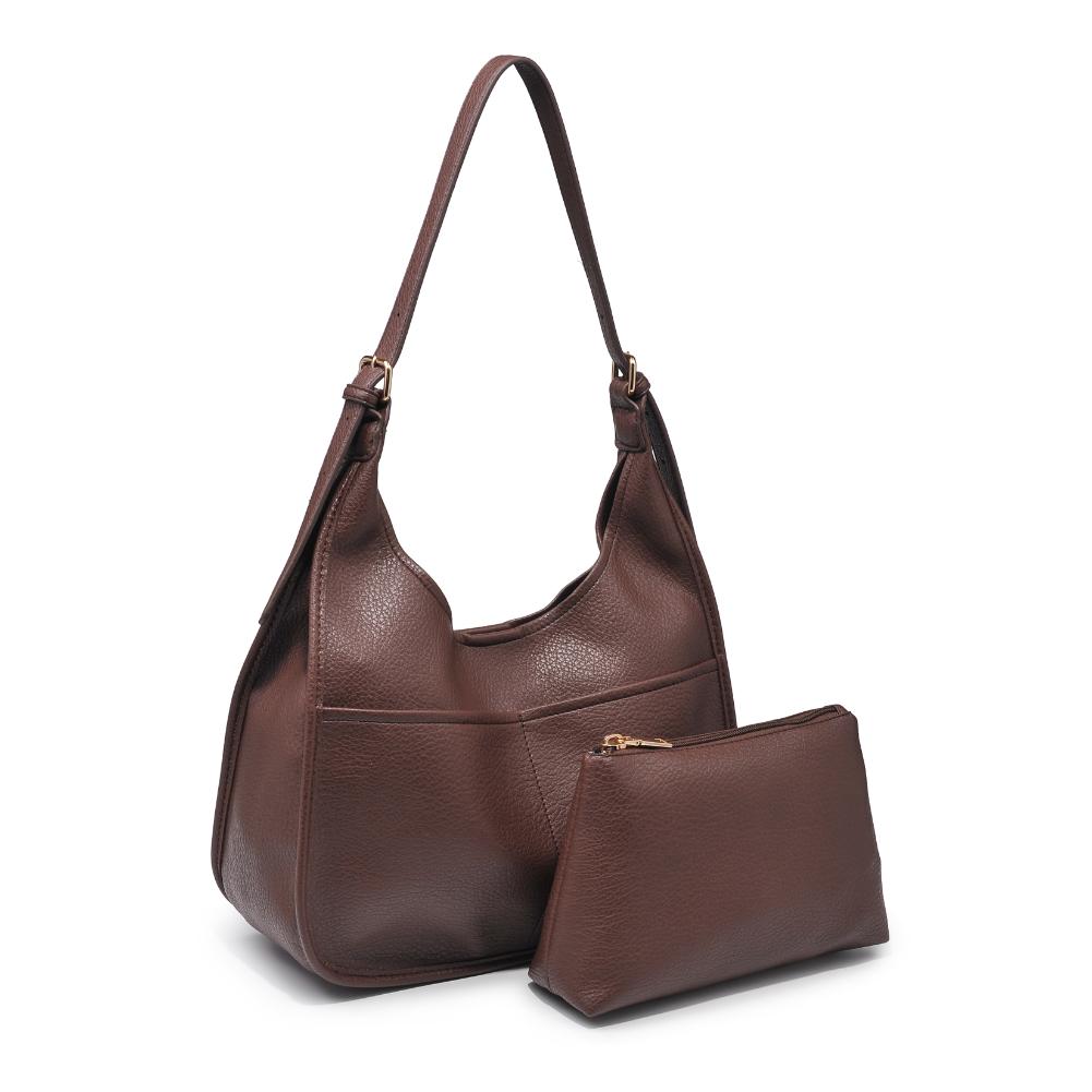 Product Image of Urban Expressions Teena Hobo 840611136954 View 6 | Chocolate