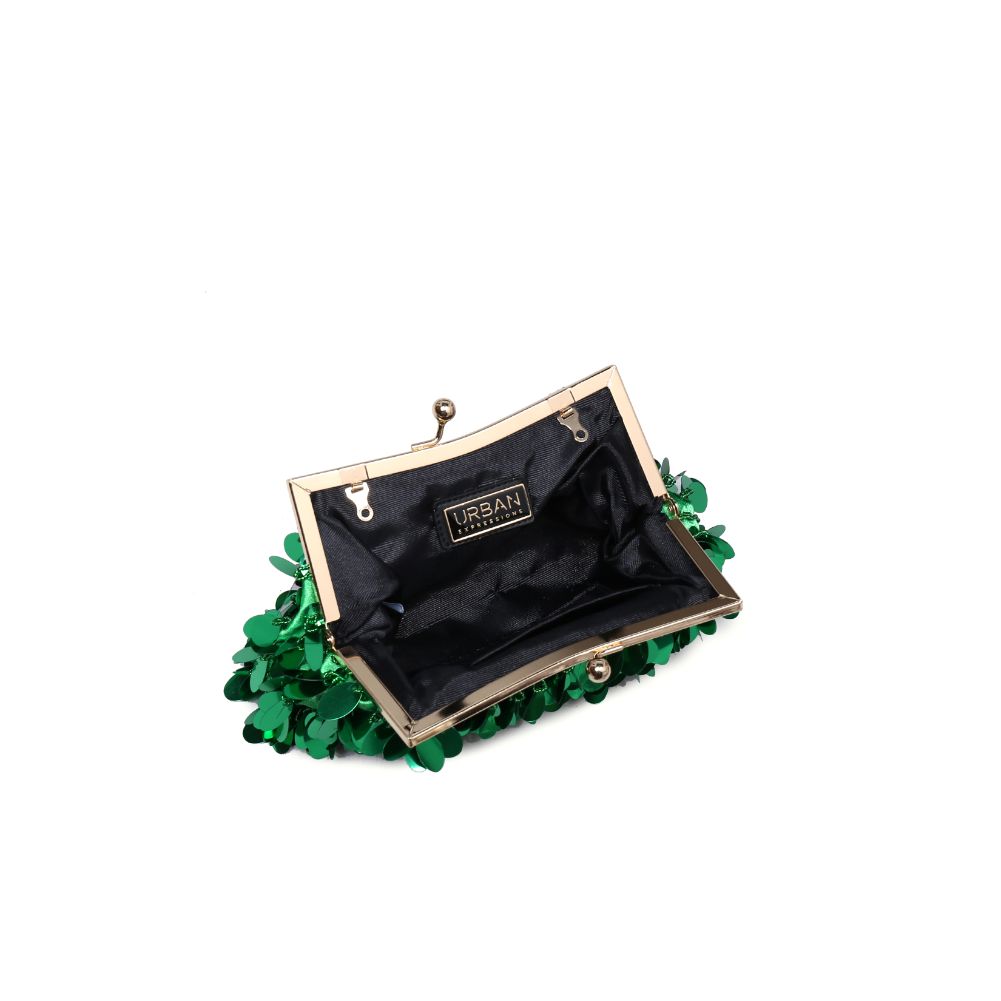 Product Image of Urban Expressions Ariana Evening Bag 840611115539 View 8 | Green