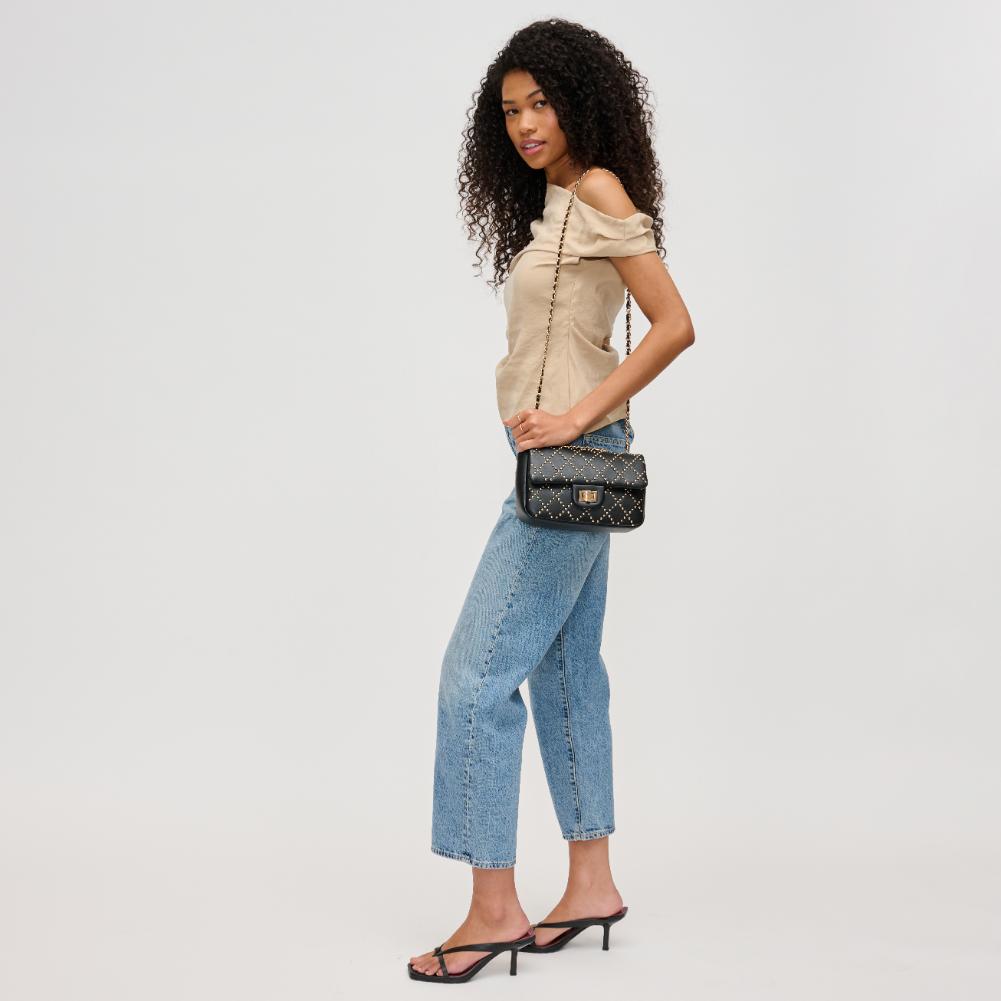 Woman wearing Black Urban Expressions Avery Crossbody 840611135605 View 4 | Black