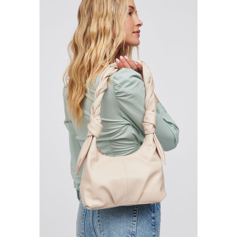 Woman wearing Almond Urban Expressions Corey Shoulder Bag 818209016353 View 4 | Almond