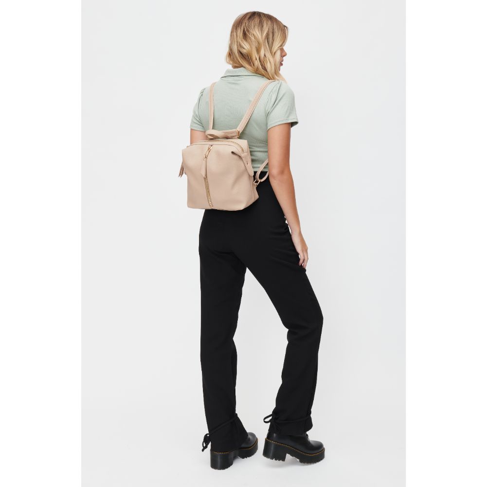 Woman wearing Natural Urban Expressions Petit - Kenzie Backpack 840611101174 View 2 | Natural