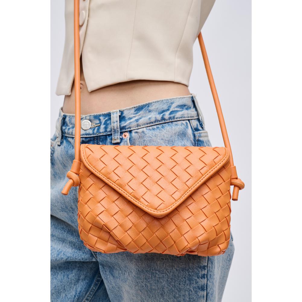 Woman wearing Orange Urban Expressions Kylo Crossbody 840611124418 View 4 | Orange