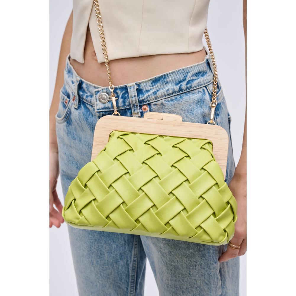 Woman wearing Citron Urban Expressions Matilda Crossbody 840611192097 View 1 | Citron