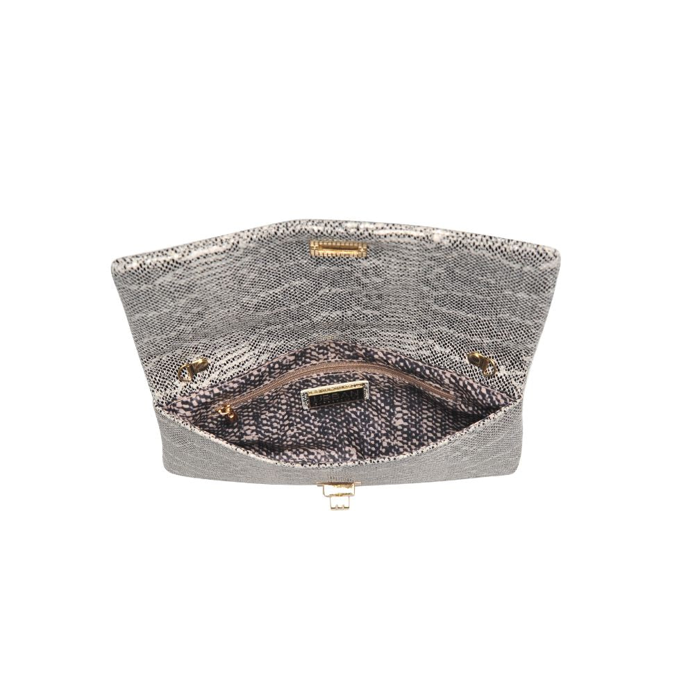 Product Image of Urban Expressions Rykard - Snake Clutch 818209016193 View 8 | White Black