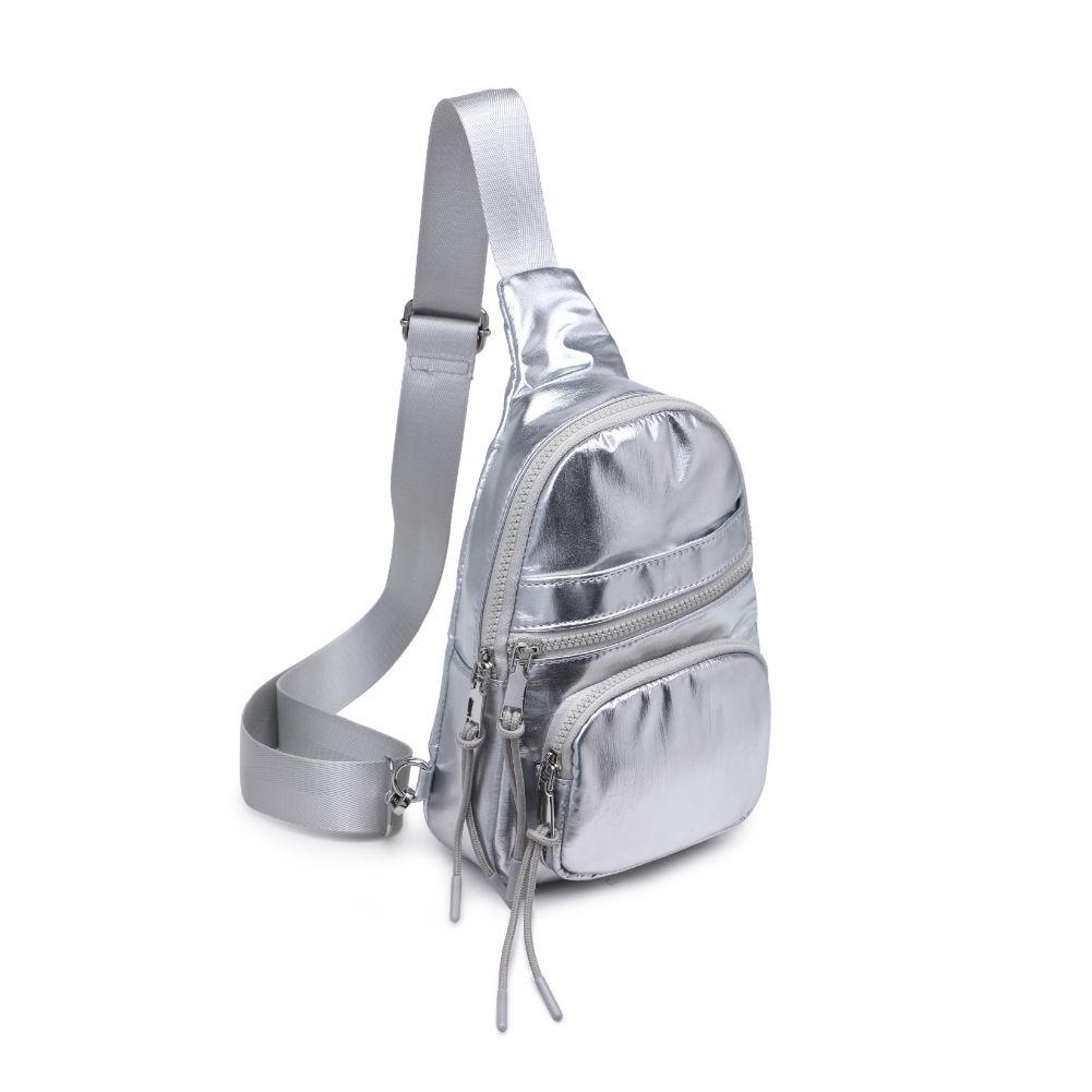 Product Image of Urban Expressions Sid Sling Backpack 840611120724 View 6 | Silver