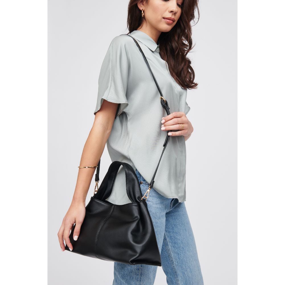 Woman wearing Black Urban Expressions Nancy Shoulder Bag 818209016834 View 3 | Black