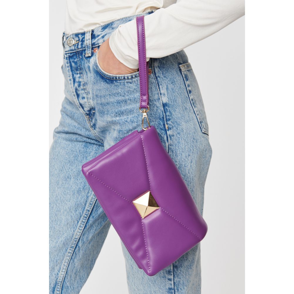 Woman wearing Purple Urban Expressions Lesley Crossbody 840611102935 View 4 | Purple