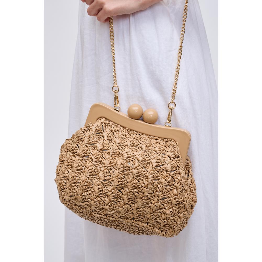 Woman wearing Tan Urban Expressions Naomi Crossbody 840611119681 View 4 | Tan