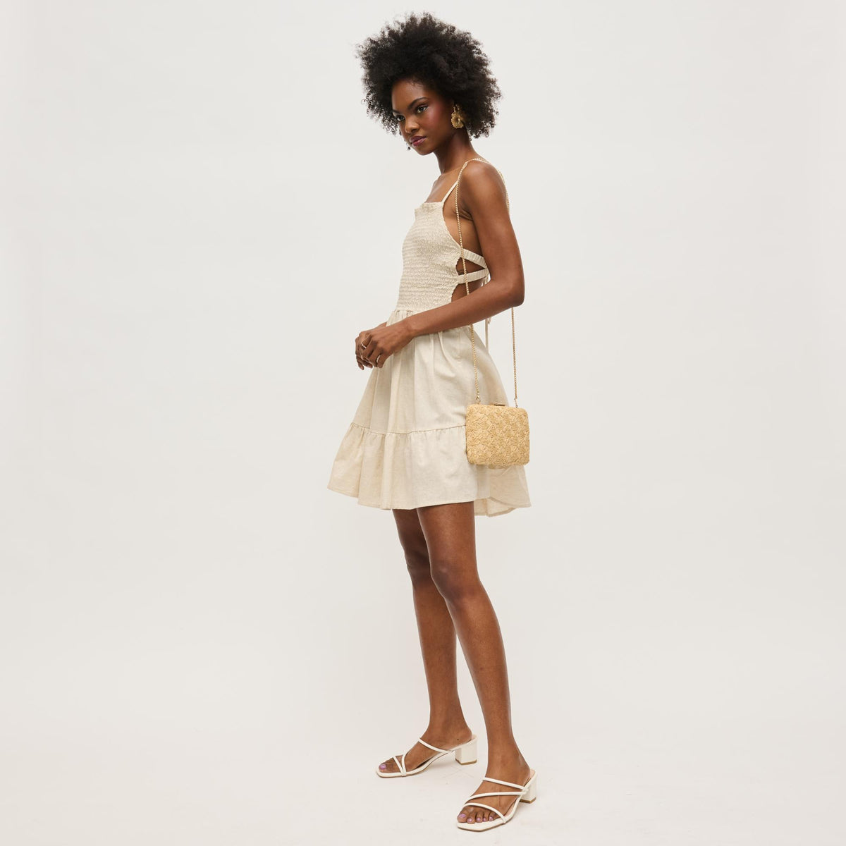 Woman wearing Natural Urban Expressions Samantha Evening Bag 840611149329 View 4 | Natural