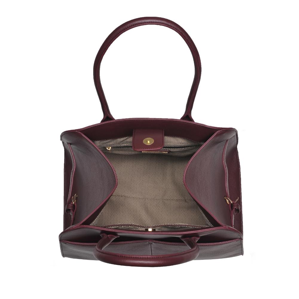 Product Image of Urban Expressions Janice Satchel 840611128133 View 4 | Burgundy