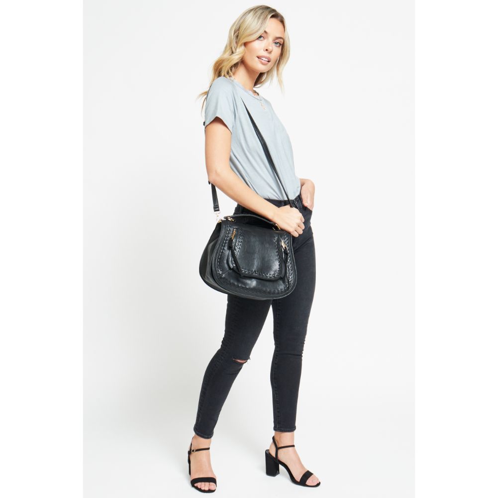 Woman wearing Black Urban Expressions Khloe Crossbody 840611176622 View 2 | Black