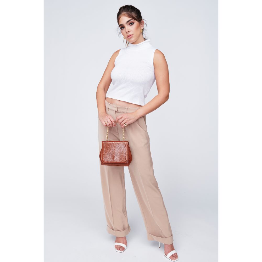 Woman wearing Tan Urban Expressions Chantelle Top Handle 840611101013 View 4 | Tan