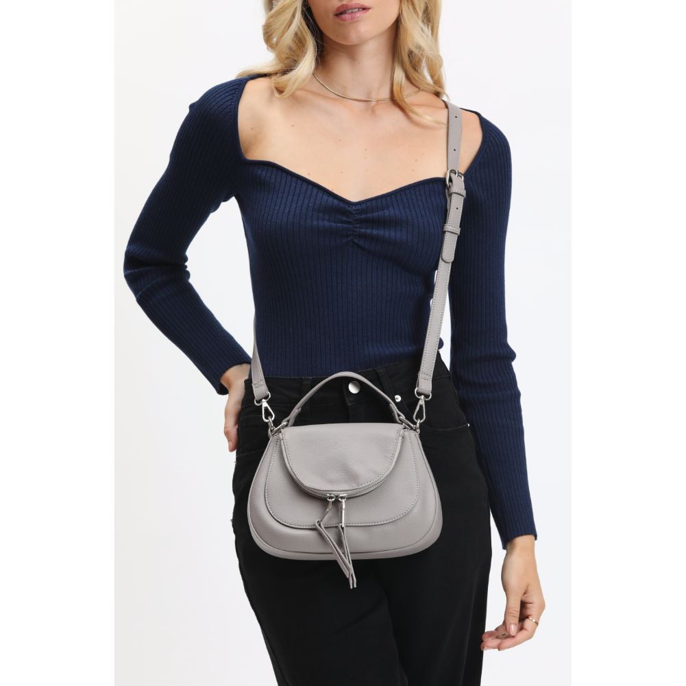 Woman wearing Grey Urban Expressions Piper Crossbody 840611120861 View 1 | Grey