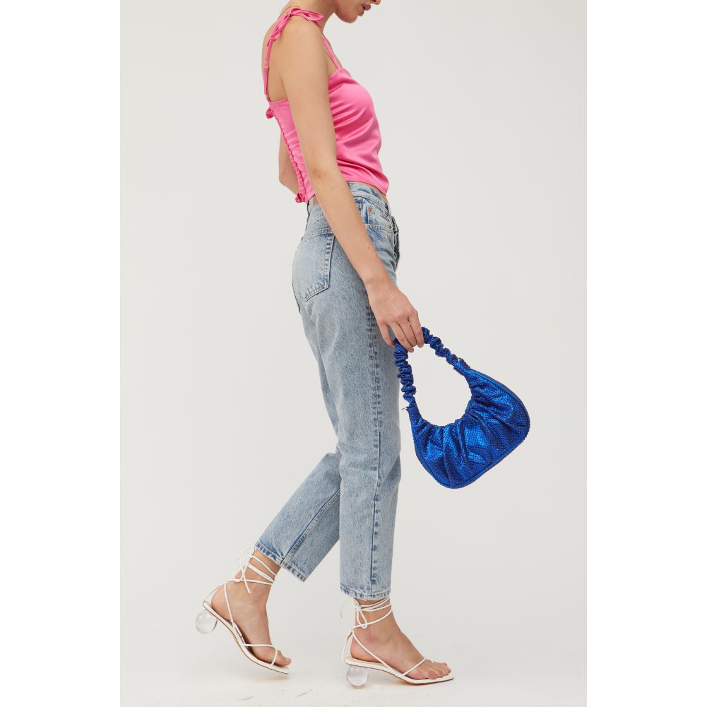 Woman wearing Blue Urban Expressions Trina Crossbody 840611115249 View 3 | Blue