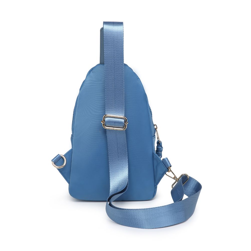 Product Image of Urban Expressions Ace Sling Backpack 840611177674 View 3 | Blue