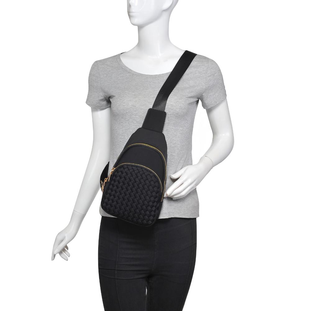 Product Image of Urban Expressions Hailey Sling Backpack 840611125484 View 5 | Black