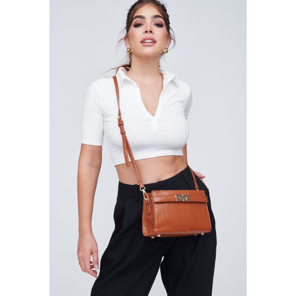 Woman wearing Tan Urban Expressions Magda Shoulder Bag 818209011631 View 2 | Tan