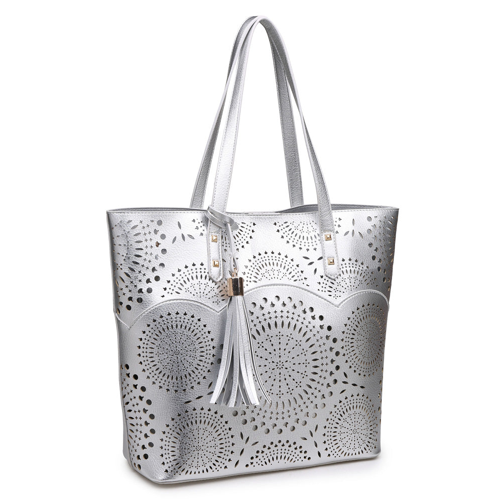 Product Image of Urban Expressions Aubrey Tote NA-840611140890 View 2 | Silver