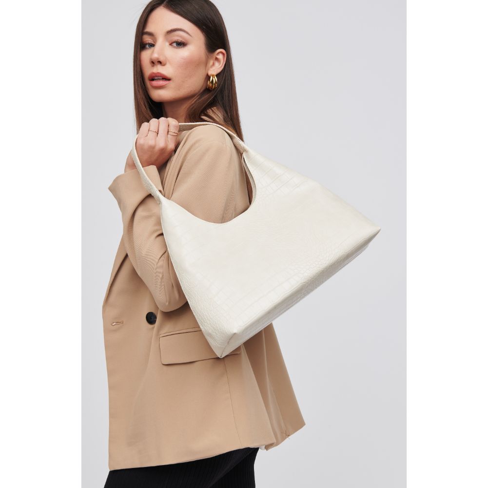 Woman wearing Ivory Urban Expressions Alice Hobo 818209016667 View 1 | Ivory