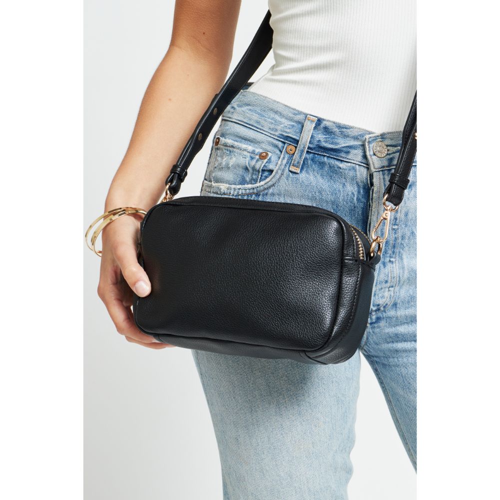 Woman wearing Black Urban Expressions Audrey Crossbody 840611179104 View 2 | Black