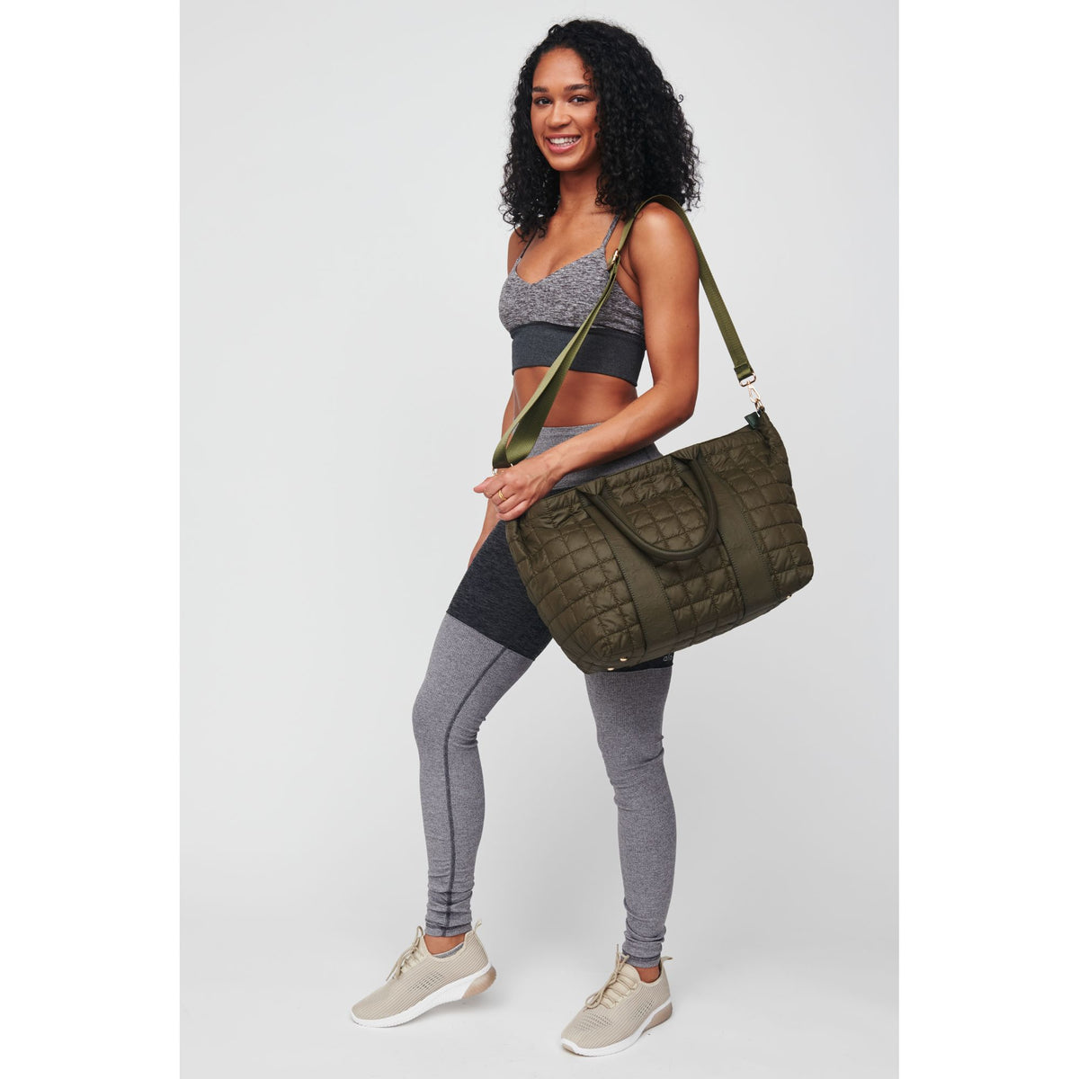 Woman wearing Olive Urban Expressions Major Tote 818209010382 View 3 | Olive