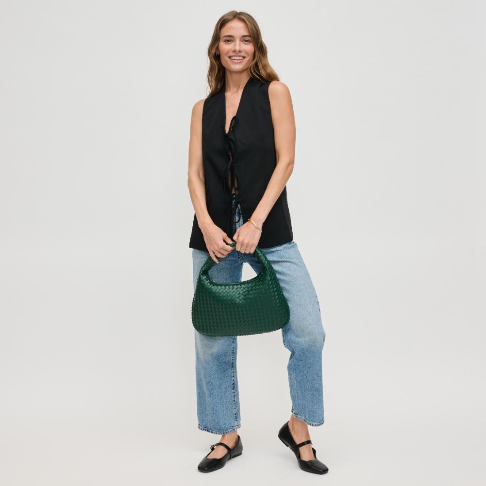 Woman wearing Emerald Urban Expressions Adela Hobo 840611134516 View 3 | Emerald