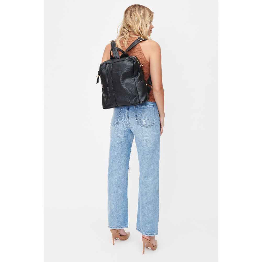 Woman wearing Black Urban Expressions Everett Backpack 818209010238 View 4 | Black