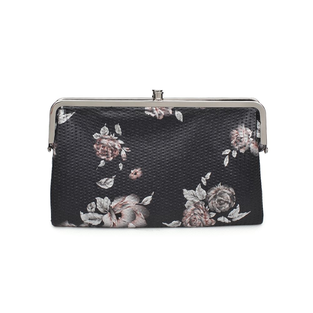 Product Image of Urban Expressions Sandra Floral Wallet 840611151643 View 5 | Black