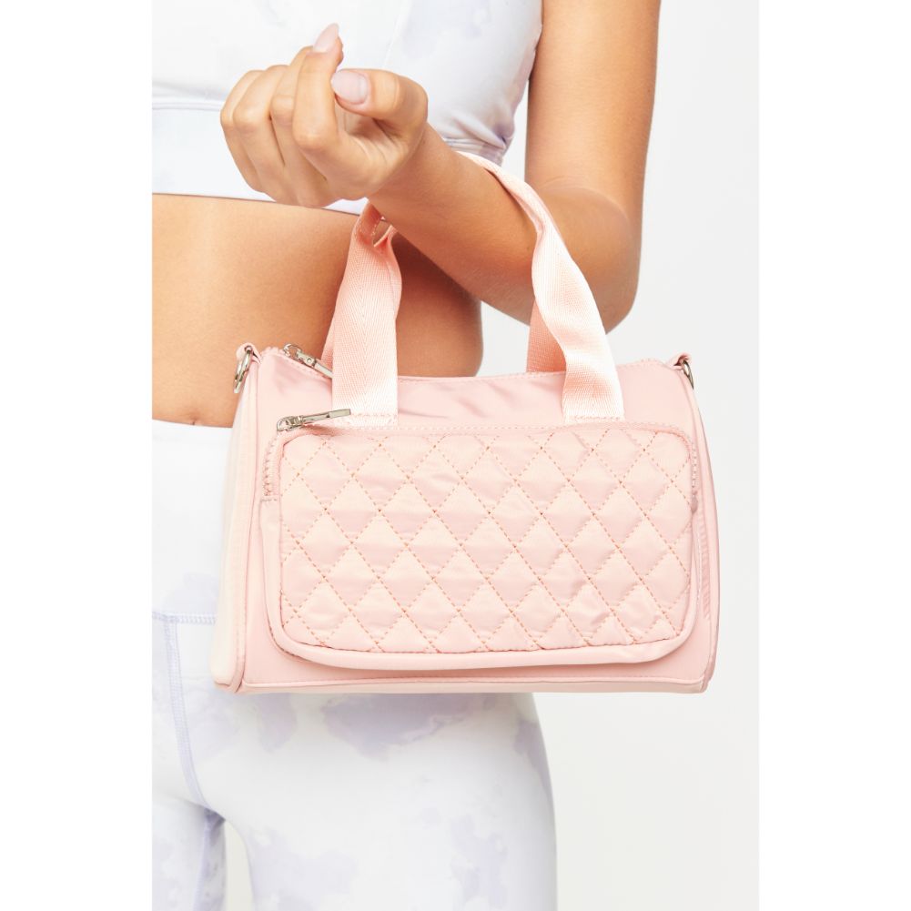 Woman wearing Peach Urban Expressions Owen Crossbody 840611180827 View 3 | Peach