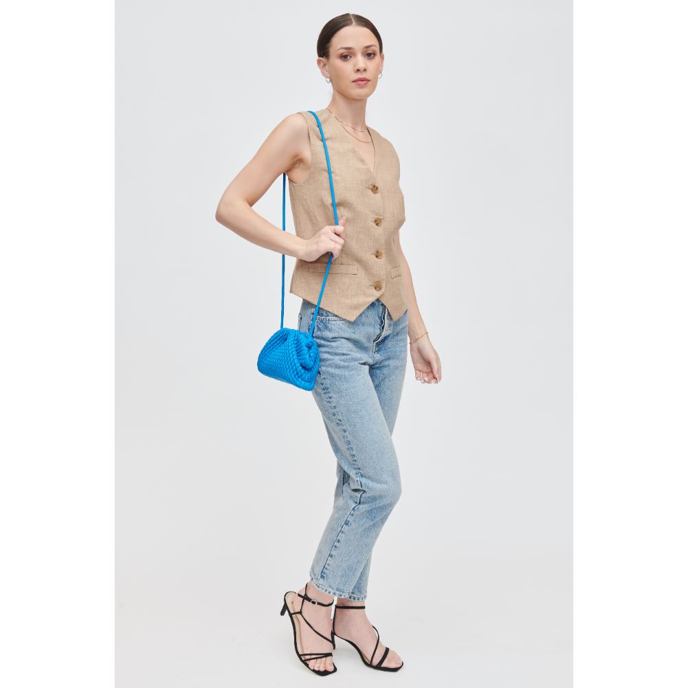 Woman wearing Ocean Urban Expressions Elise Crossbody 840611118394 View 2 | Ocean