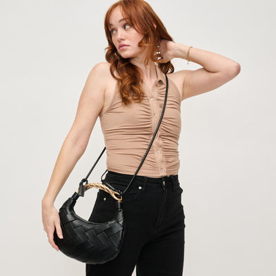 Woman wearing Black Urban Expressions Pamela Crossbody 840611195593 View 1 | Black