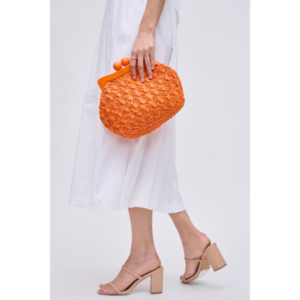 Woman wearing Orange Urban Expressions Naomi Crossbody 840611119704 View 2 | Orange