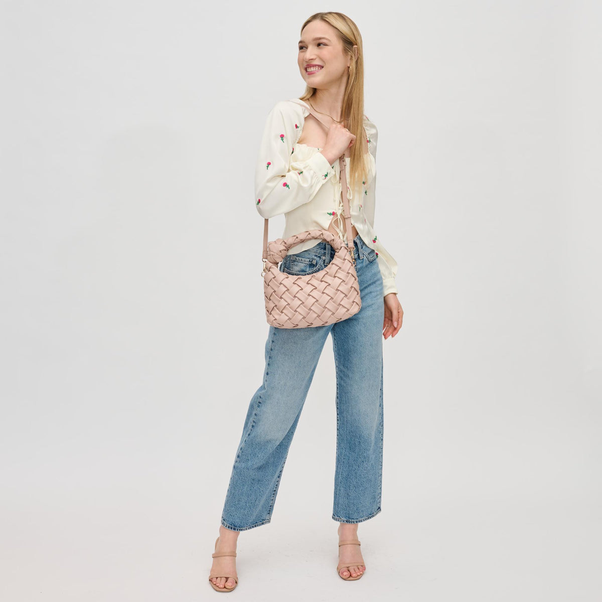 Woman wearing Natural Urban Expressions Josie Crossbody 840611126429 View 3 | Natural