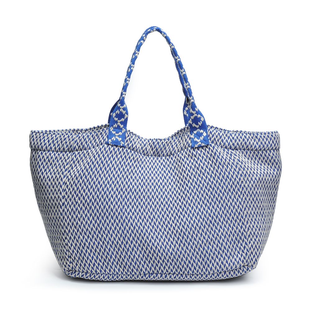 Product Image of Urban Expressions Marbella Tote 818209015738 View 5 | Blue White