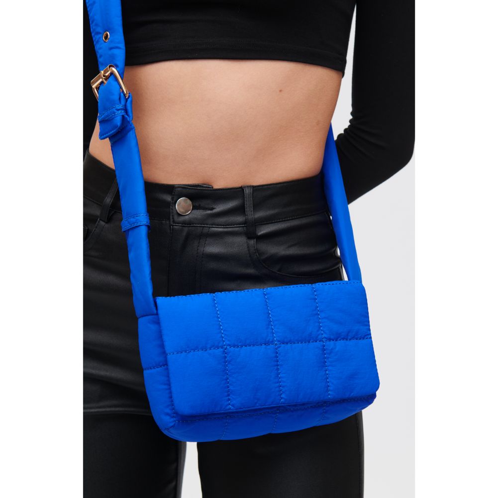 Woman wearing Cobalt Urban Expressions Tandy - Nylon Crossbody 840611106131 View 4 | Cobalt