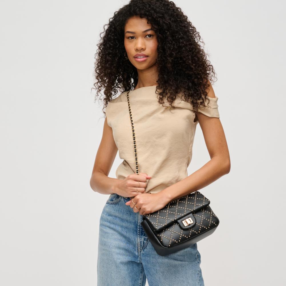 Woman wearing Black Urban Expressions Avery Crossbody 840611135605 View 3 | Black