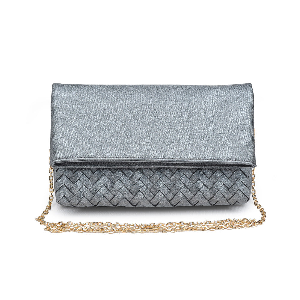 Product Image of Urban Expressions Ember Metallic Clutch NA-840611150745 View 1 | Pewter