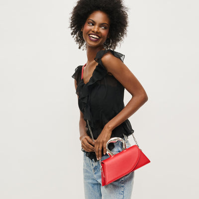 Woman wearing Red Urban Expressions Alexander Crossbody 840611157065 View 1 | Red