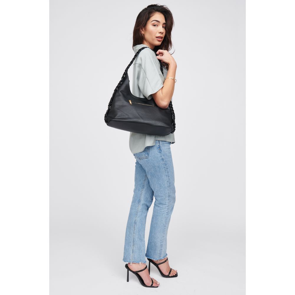 Woman wearing Black Urban Expressions Martha Hobo 818209016728 View 3 | Black