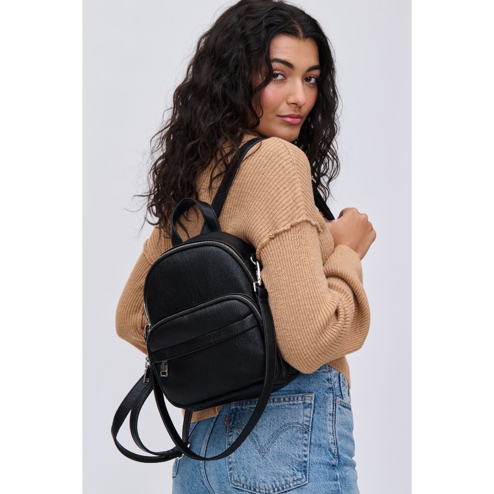 Woman wearing Black Urban Expressions Uri Backpack 840611113580 View 2 | Black