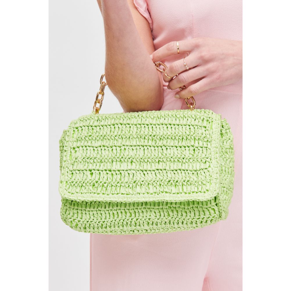 Woman wearing Pistachio Urban Expressions Catalina Crossbody 840611111319 View 4 | Pistachio