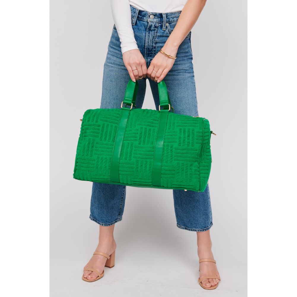 Woman wearing Kelly Green Urban Expressions Perrie Weekender 818209019842 View 2 | Kelly Green