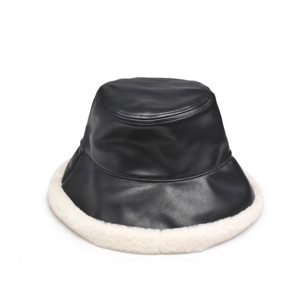 Product Image of Urban Expressions Faux Fur Trimmed Bucket Hat Bucket Hat 818209014670 View 5 | Black