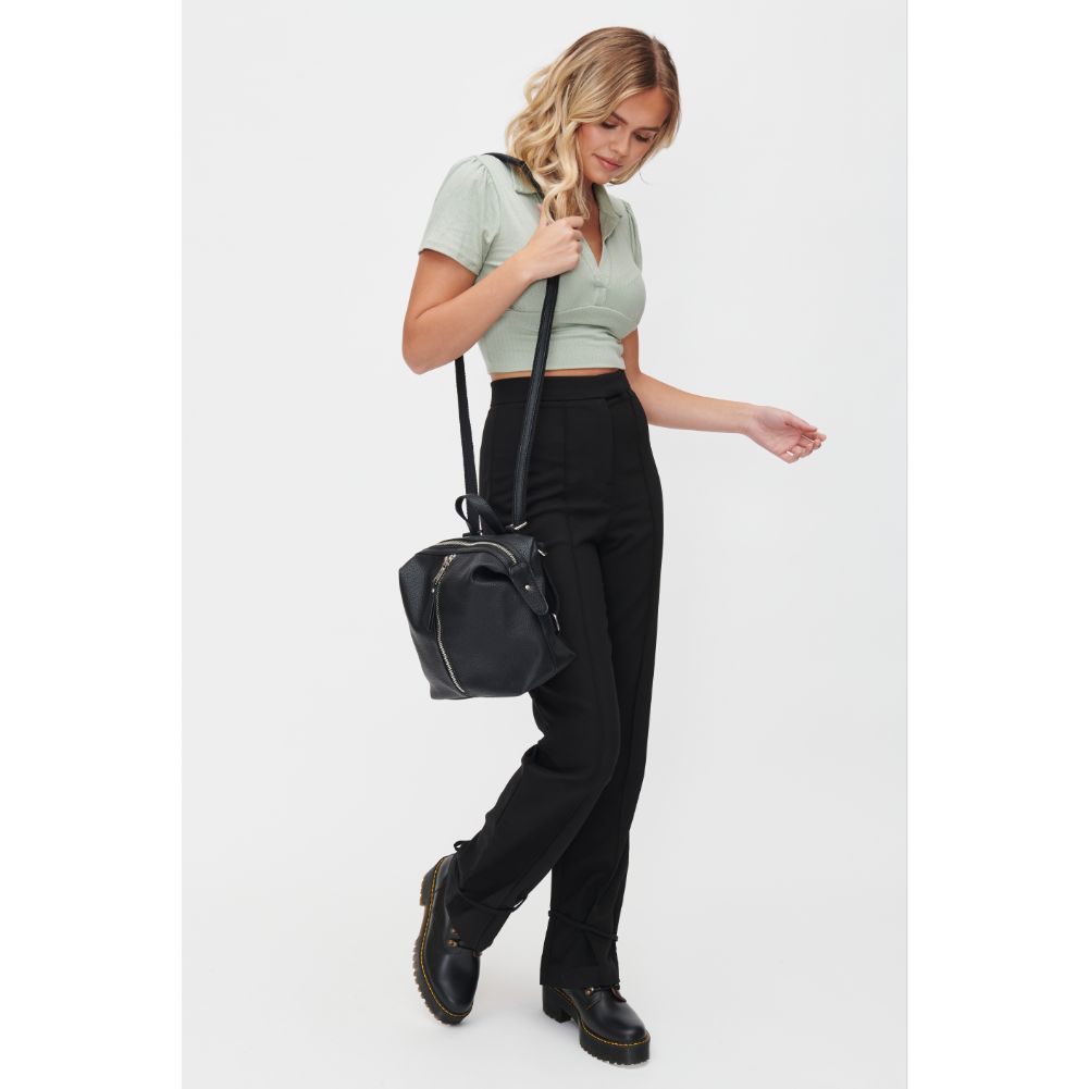 Woman wearing Black Urban Expressions Petit - Kenzie Backpack 840611101150 View 3 | Black